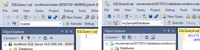 New vs Old SQL Server Management Studio